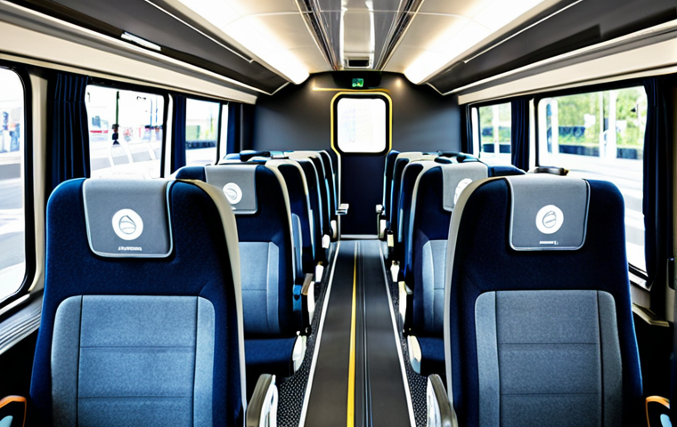 공업디자인과 대중교통 디자인 - **

"Modern, accessible bus interior.  Ergonomic seating with adjustable lumbar support, clear signa...