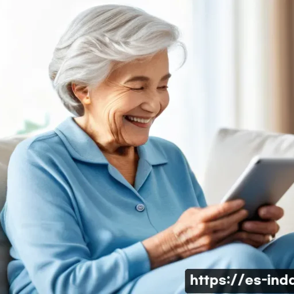공업디자인과 실버 산업 디자인 - **Prompt 1: Smart Home for Enhanced Senior Living**
    A warmly lit, modern living room where an el...