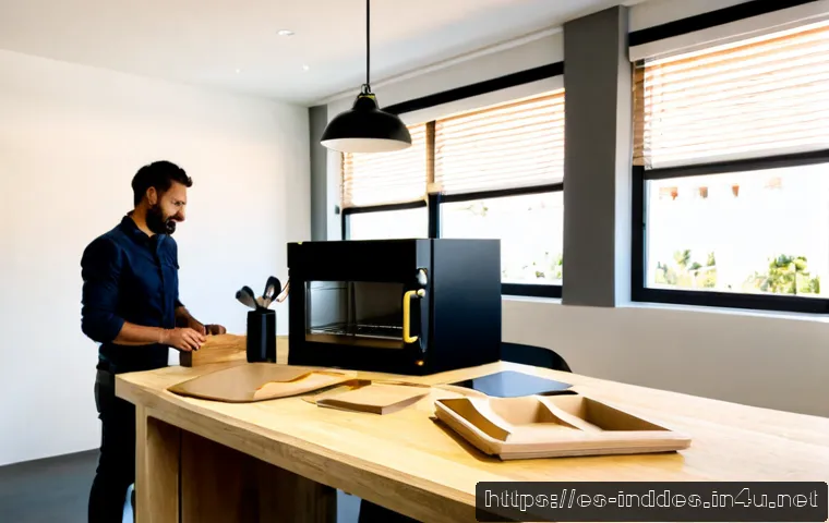 공업디자인과 패키지 디자인 - Photorealistic industrial design studio in Madrid, Spanish designer wearing neutral workwear careful...